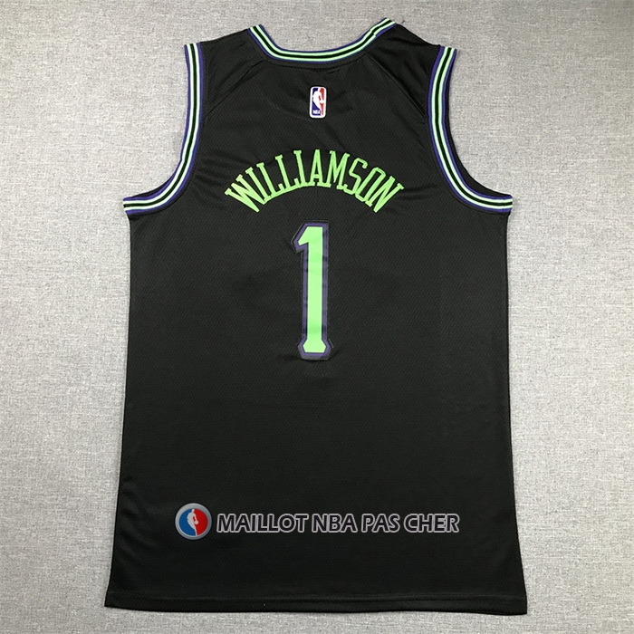 Maillot New Orleans Pelicans Zion Williamson NO 1 Ville 2023-24 Noir